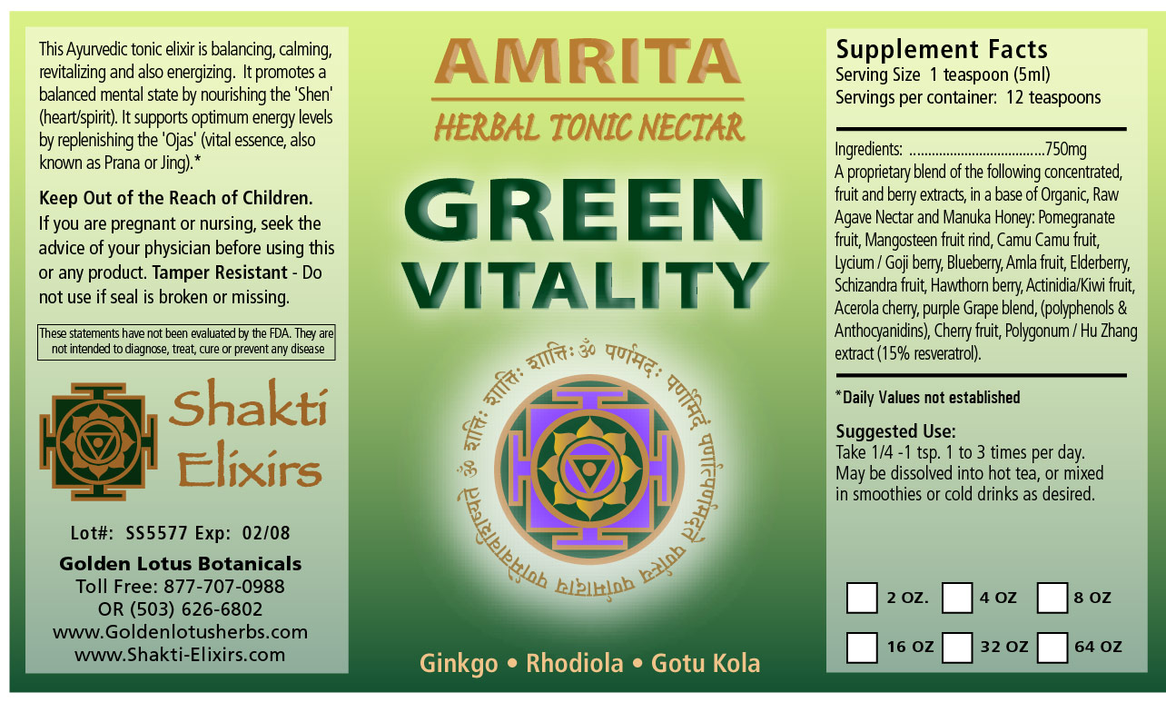Golden Lotus Botanicals Green Vitality (Super Green Nutrient)